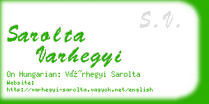 sarolta varhegyi business card